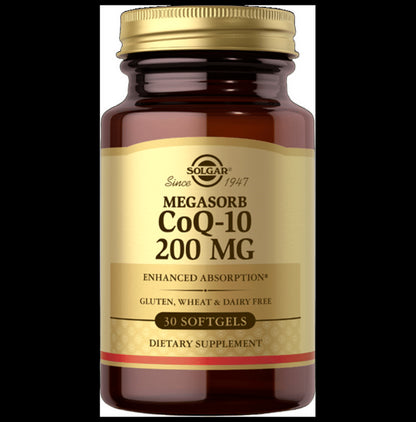 Solgar Megasorb CoQ 10 200mg Softgel | For Healthy Heart & Energy | Gluten & Dairy-Free - Classic Derma