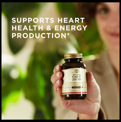 Solgar Megasorb CoQ 10 200mg Softgel | For Healthy Heart & Energy | Gluten & Dairy-Free