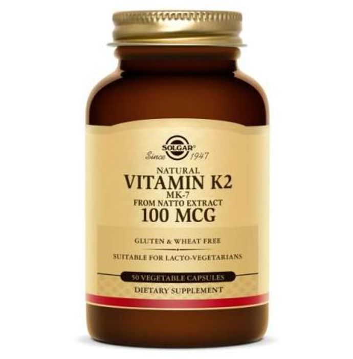 Solgar Natural Vitamin K2 (MK-7) 100mcg Vegetable Capsule - Classic Derma
