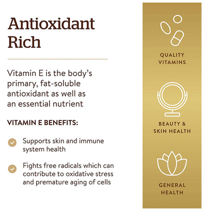 Solgar Naturally Sourced Vitamin E 268mg (400IU) Softgel