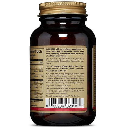 Solgar Quercetin Complex with Ester-C Plus Vegetable Capsule