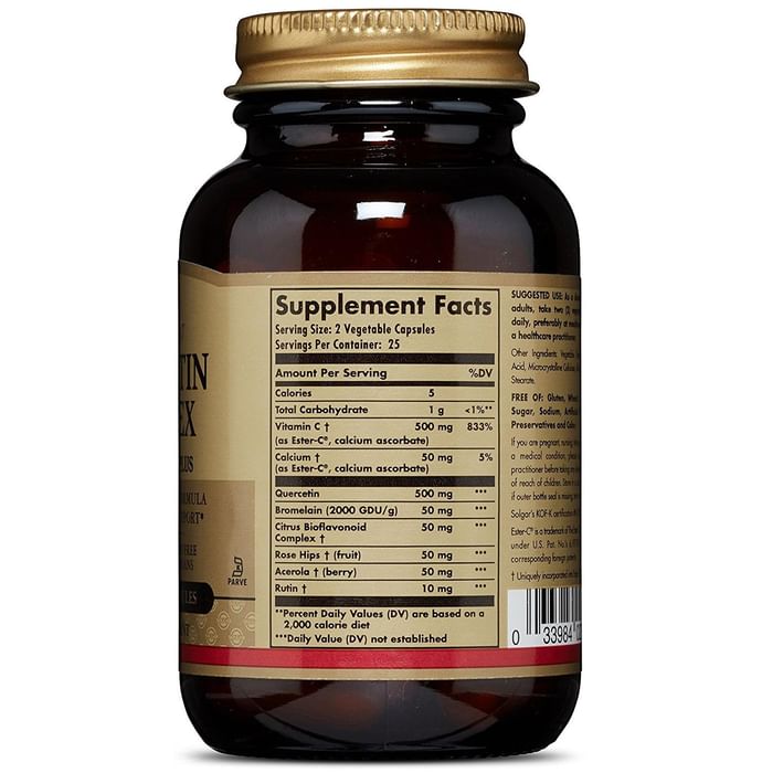 Solgar Quercetin Complex with Ester-C Plus Vegetable Capsule