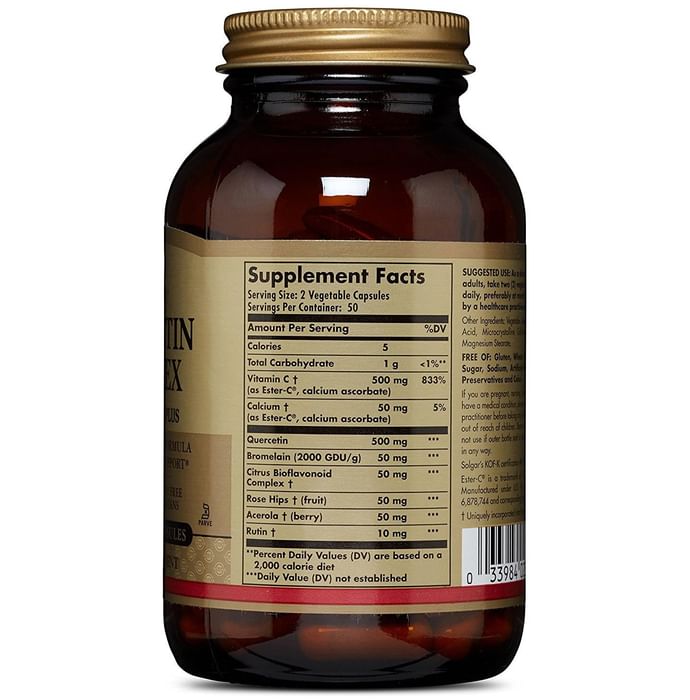 Solgar Quercetin Complex with Ester-C Plus Vegetable Capsule