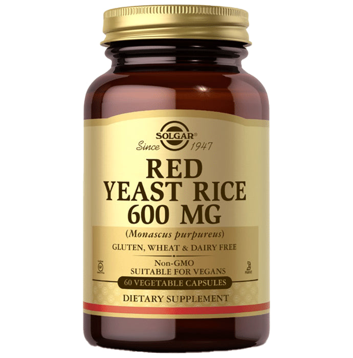 Solgar Red Yeast Rice 600mg Vegetable Capsule - Classic Derma