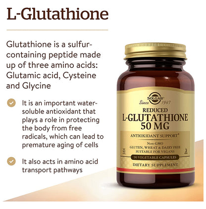 Solgar Reduced L-Glutathione 50mg Vegetable Capsule