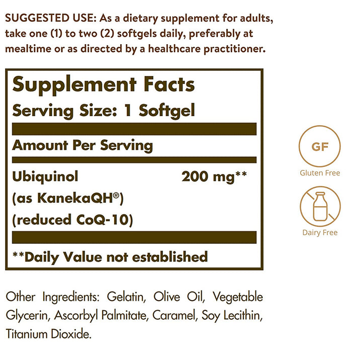 Solgar Ubiquinol Reduced CoQ 10 200mg Softgel