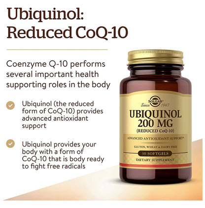 Solgar Ubiquinol Reduced CoQ 10 200mg Softgel