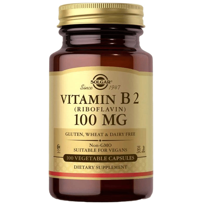 Solgar Vitamin B2 (Riboflavin) 100mg Vegetable Capsule - Classic Derma