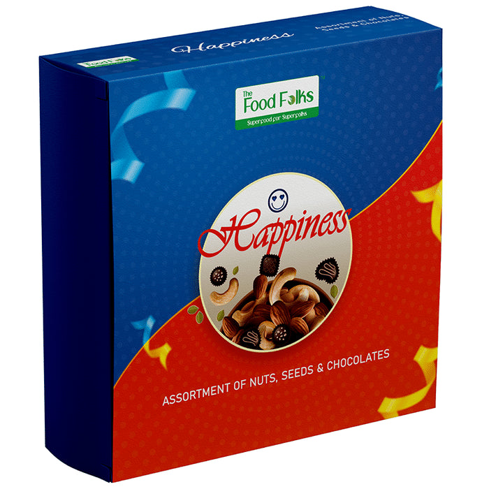 The Food Folks Happiness Assortment of Nuts, Seeds & Chocolates Gift Pack - Classic Derma