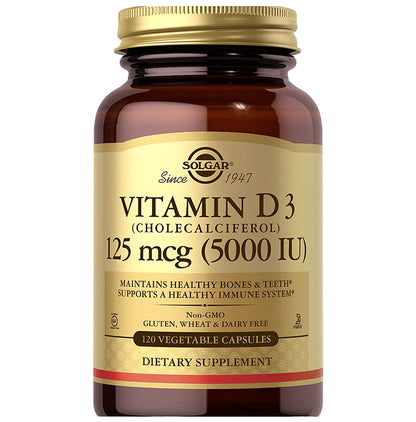 Solgar Vitamin D3 (Cholecalciferol) 5000IU Vegetable Capsule - Classic Derma