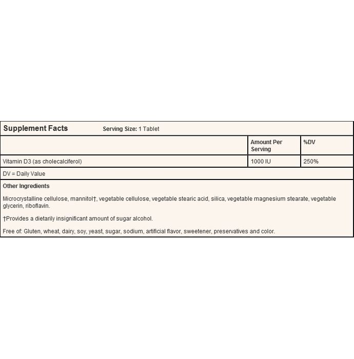 Solgar Vitamin D3 1000IU Tablet