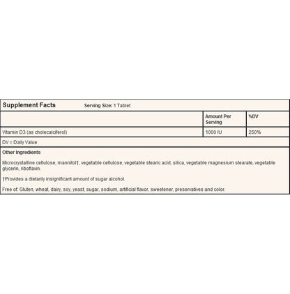 Solgar Vitamin D3 1000IU Tablet