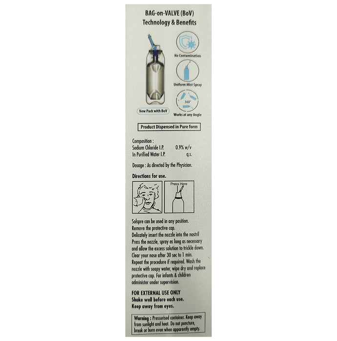 Solspre Isotonic Nasal Spray with Sodium Chloride | For Daily Nasal Hygiene