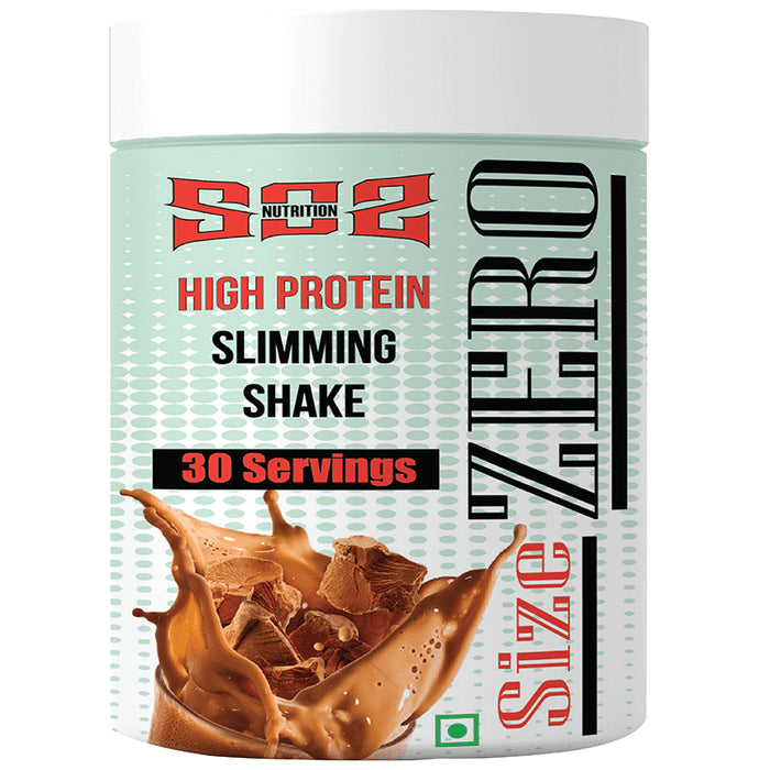 SOS Nutrition Size Zero High Protein Slimming Shake for Women Double Rich Chocolate - Classic Derma
