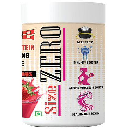 SOS Nutrition Size Zero High Protein Slimming Shake for Women Strawberry Cream