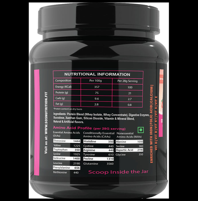 SOS Nutrition Slimming Max Weight Loss Formula for Women Strawberry Cream