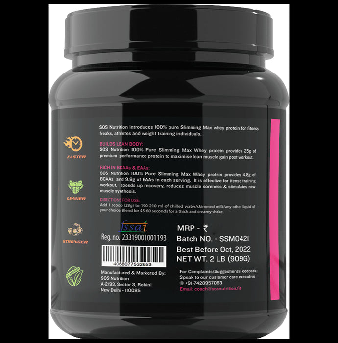 SOS Nutrition Slimming Max Weight Loss Formula for Women Strawberry Cream