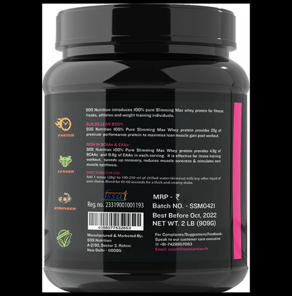 SOS Nutrition Slimming Max Weight Loss Formula for Women Strawberry Cream