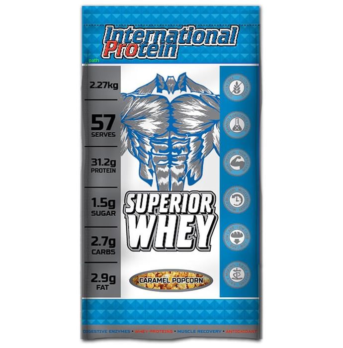 International Protein Superior Whey Protein Powder Caramel Popcorn - Classic Derma