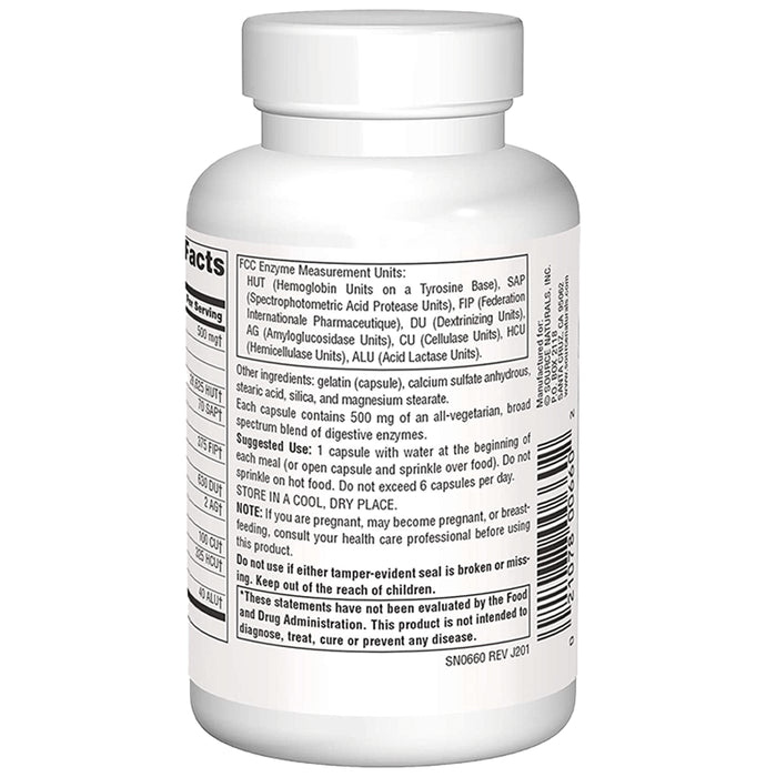 Source Naturals Daily Essential Enzymes Digestive Aid 500mg Capsule