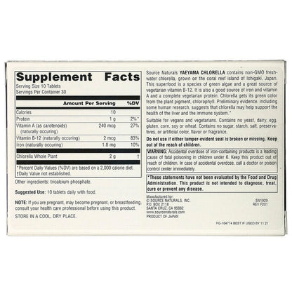 Source Naturals Yaeyama Chlorella 200mg Tablet