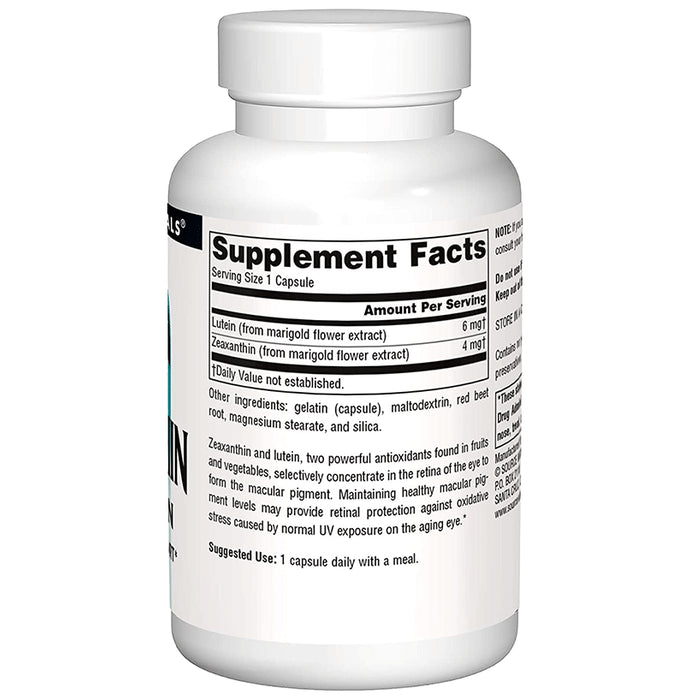 Source Naturals Zeaxanthin With Lutein 10mg Capsule