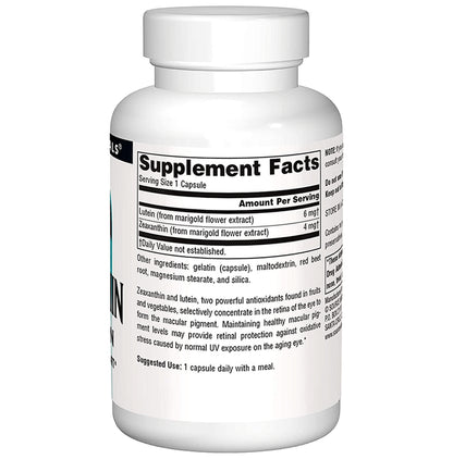Source Naturals Zeaxanthin With Lutein 10mg Capsule