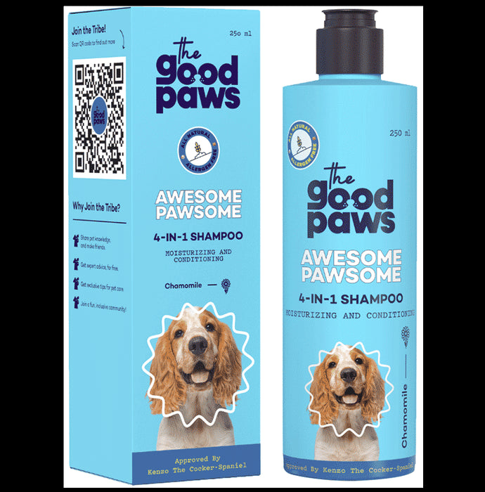 The Good Paws Awesome Pawsome 4-in-1 Dog Shampoo - Classic Derma
