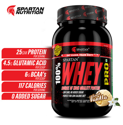 Spartan Nutrition 100% Whey Protein Pro Powder French Vanilla