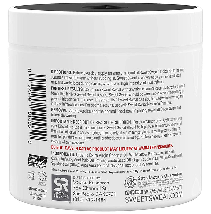 Sports Research Sweet Sweat Workout Enhancer Cream Coconut