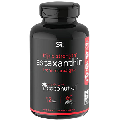 Sports Research Triple Strength Astaxanthin 12mg Veggie Softgel - Classic Derma