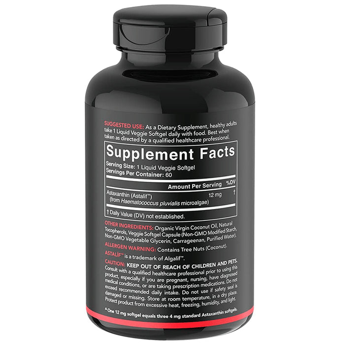 Sports Research Triple Strength Astaxanthin 12mg Veggie Softgel