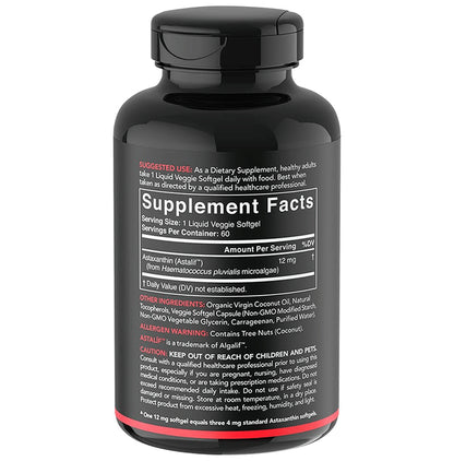 Sports Research Triple Strength Astaxanthin 12mg Veggie Softgel