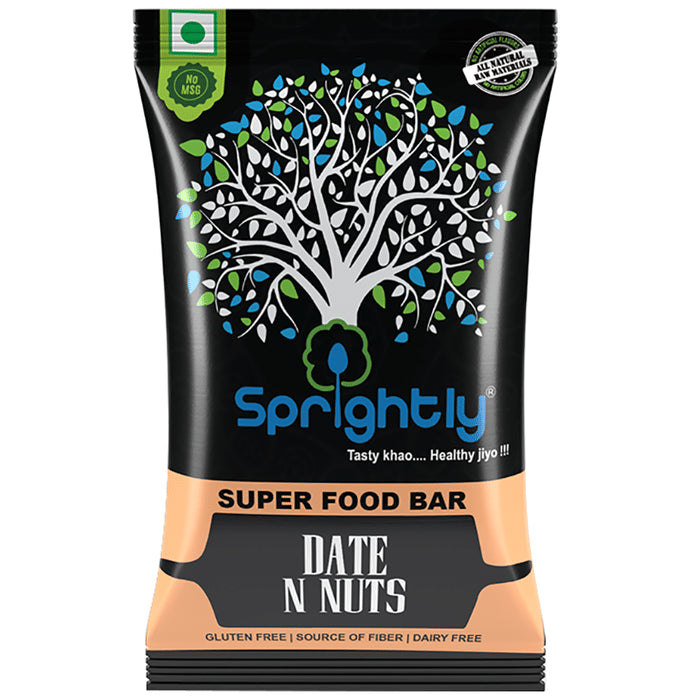 Sprightly Date N Nuts Super Food Bar - Classic Derma