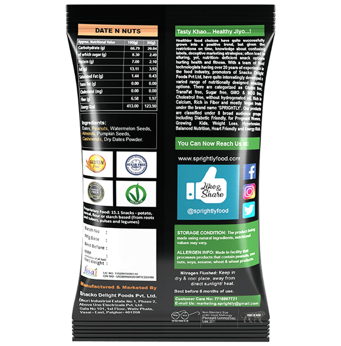 Sprightly Date N Nuts Super Food Bar