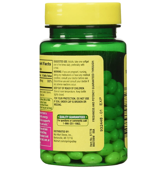 Spring Valley Biotin 1000mcg Softgel