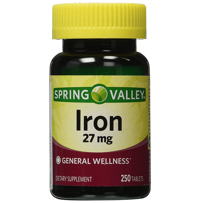 Spring Valley Iron 27mg Tablet - Classic Derma