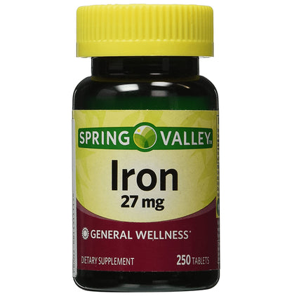 Spring Valley Iron 27mg Tablet - Classic Derma