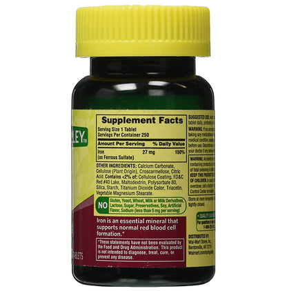 Spring Valley Iron 27mg Tablet