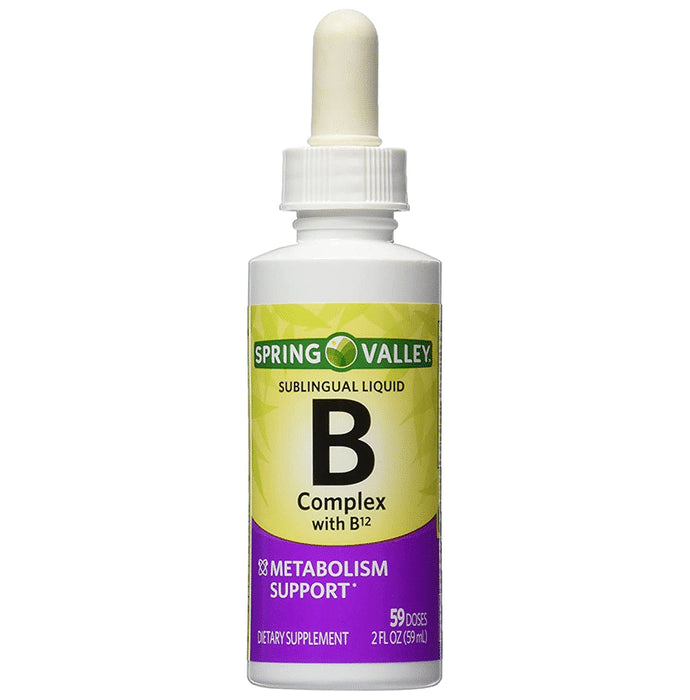Spring Valley Sublingual Liquid B Complex with B12 - Classic Derma