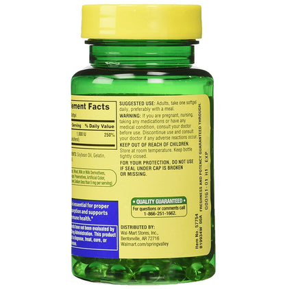 Spring Valley Vitamin D3 1000IU Softgel