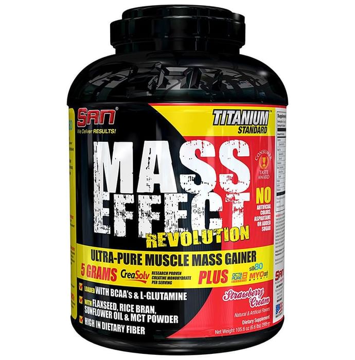 SAN Mass Effect Revolution Mass Gainer Powder Strawberry Cream - Classic Derma