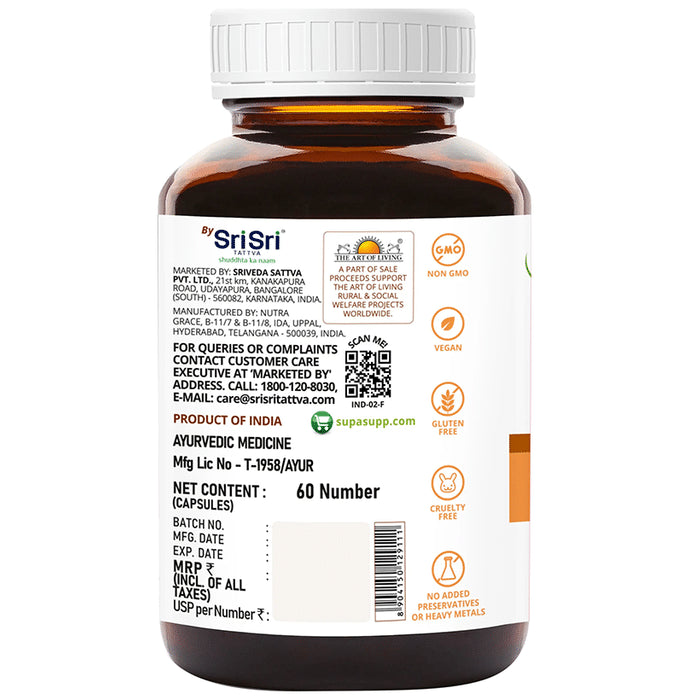 Sri Sri Tattva Sri Sri Tattva SupaSupp Quick Action Bioperine Oil Curcuwin, for Overall Repair