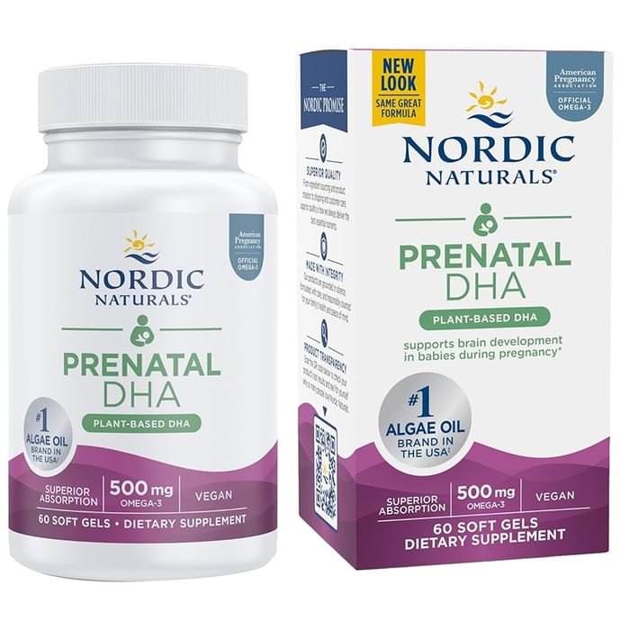 Nordic Naturals Prenatal DHA Plant Based DHA 500mg Soft Gels - Classic Derma