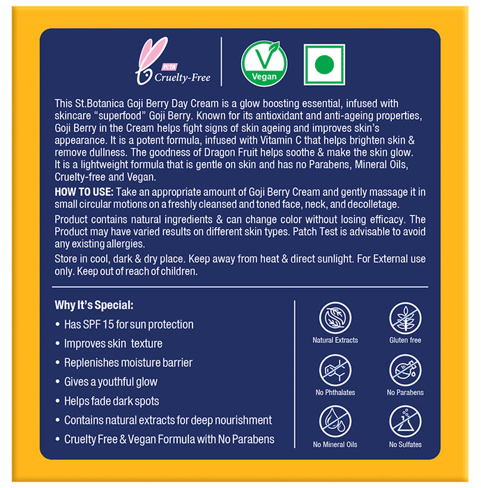St.Botanica Goji Berry Day Cream with Vitamin C SPF 15