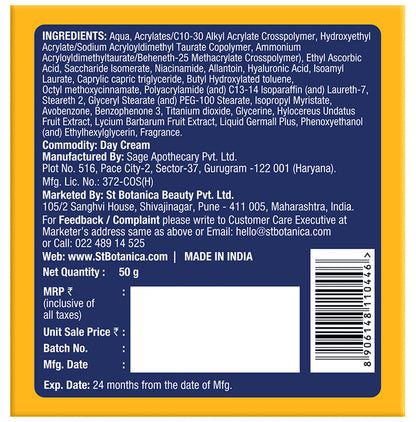 St.Botanica Goji Berry Day Cream with Vitamin C SPF 15