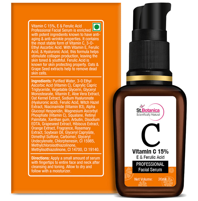 St.Botanica Vitamin C 15%, E & Ferulic Acid Professional Facial Serum