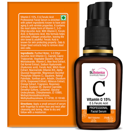 St.Botanica Vitamin C 15%, E & Ferulic Acid Professional Facial Serum