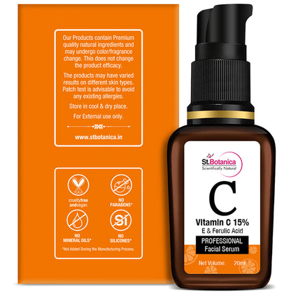 St.Botanica Vitamin C 15%, E & Ferulic Acid Professional Facial Serum