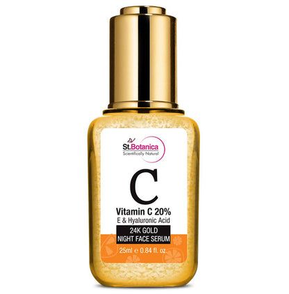 St.Botanica Vitamin C 20%, E & Hyaluronic Acid 24k Gold Night Face Serum
